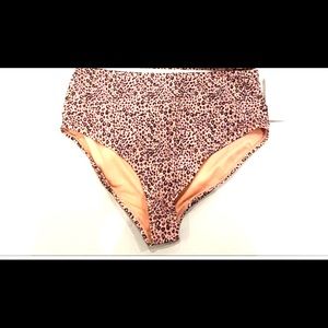 NEW HURLEY ANIMAL LEOPARD PRINTED HIGH WAIST BIKINI BOTTOM SZ 2X very comfy 🤩